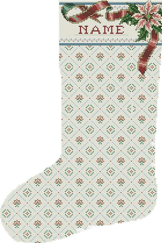 (image for) Poinsettia Cuff Heirloom Stocking